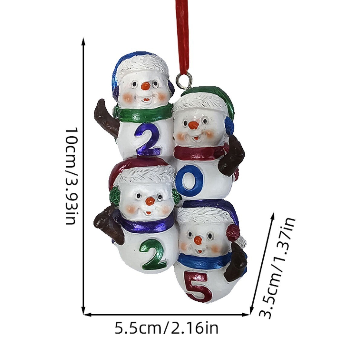 Christmas Tree Snowman Resin Pendants