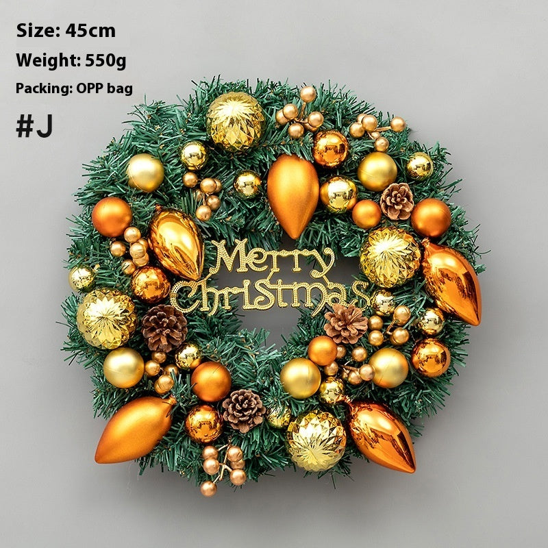 Christmas Decoration Upside Down Christmas Tree Horn Rattan Christmas Wreath