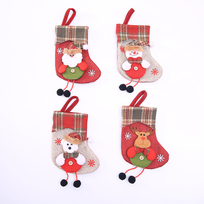 Christmas Stocking Decoration Pendant, Stocking Gift Bag, Hanging Piece
