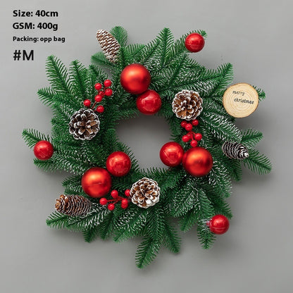 Christmas Decoration Upside Down Christmas Tree Horn Rattan Christmas Wreath