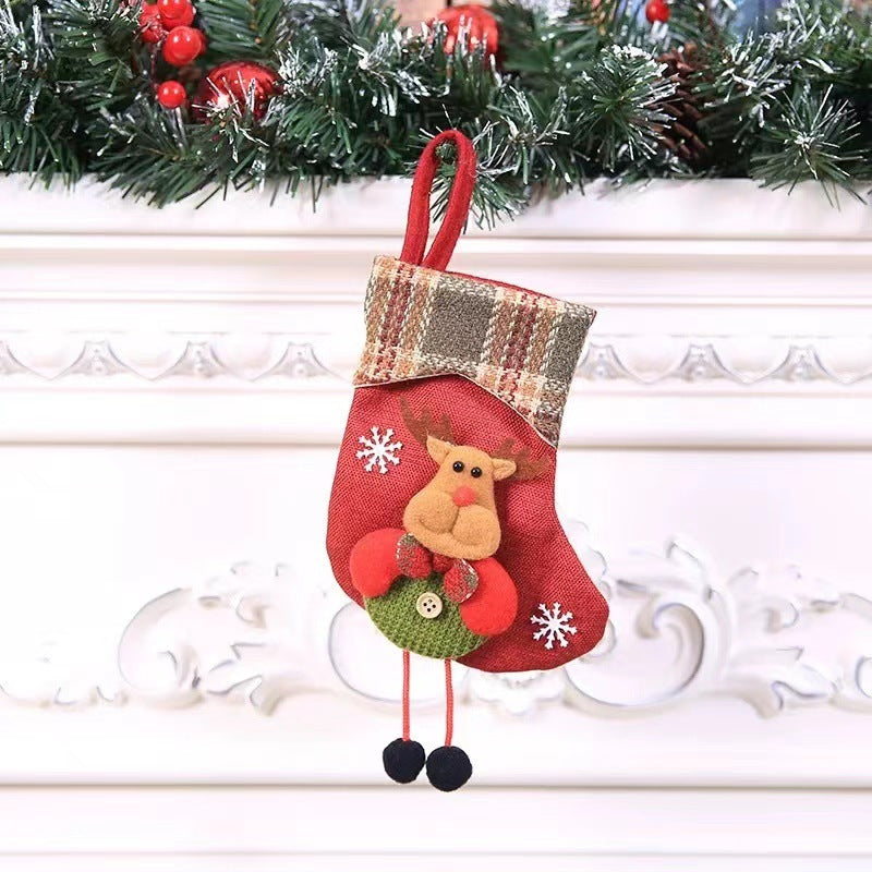 Christmas Stocking Decoration Pendant, Stocking Gift Bag, Hanging Piece